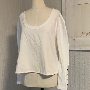 Free People white cotton swing top